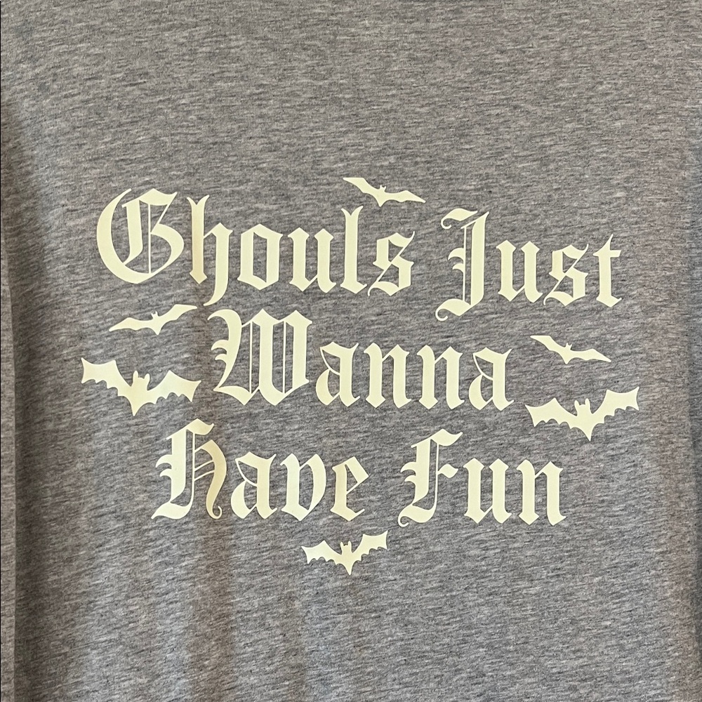 PINK Victoria's Secret Halloween Gray Long Sleeve Tee